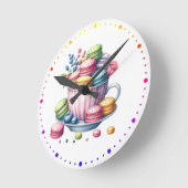 Macarons Reloj de pared ラウンド壁時計 (傾斜)
