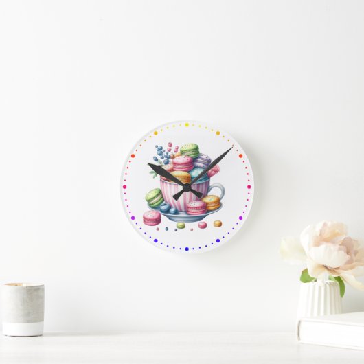 Macarons Reloj de pared ラウンド壁時計 (ホーム)