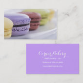 Macaroonのmacaronのフランスのなペーストリー作りの職人のパン屋のサービス係 名刺 (正面/裏面)