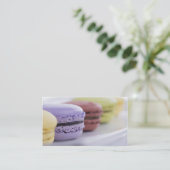 Macaroonのmacaronのフランスのなペーストリー作りの職人のパン屋のサービス係 名刺 (スタンド正面)