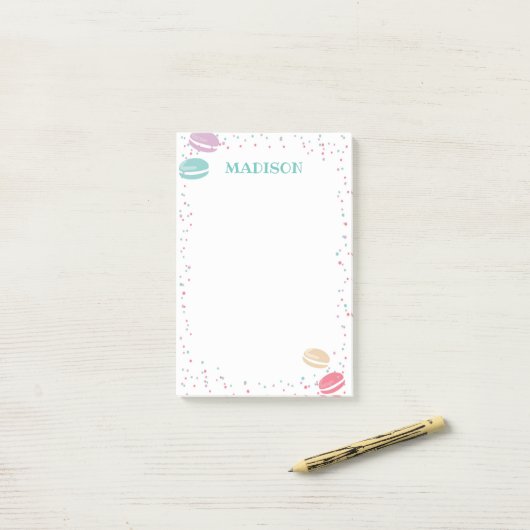 Macaroon Pastry Post it Notes ポストイット (デスク上)