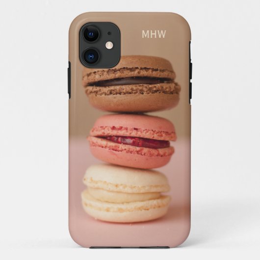 Macaroonsのカスタムなモノグラムのケース Case-Mate iPhoneケース (裏面)