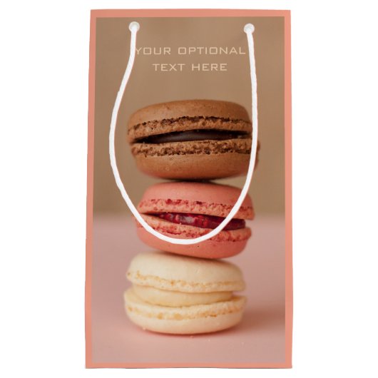 Macaroonsのカスタムのギフトバッグ スモールペーパーバッグ (正面)