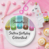MacaroonsのパーティーのSweet sixteenの誕生日の虹 ペーパープレート (パーティー)