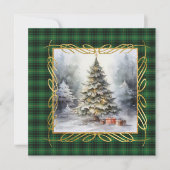 MacArthur Ancient Scottish Tartan Christmas シーズンカード (正面)