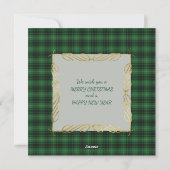MacArthur Ancient Scottish Tartan Christmas シーズンカード (裏面)