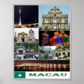 Macau - Macao - Mosaic - ポスター (正面)
