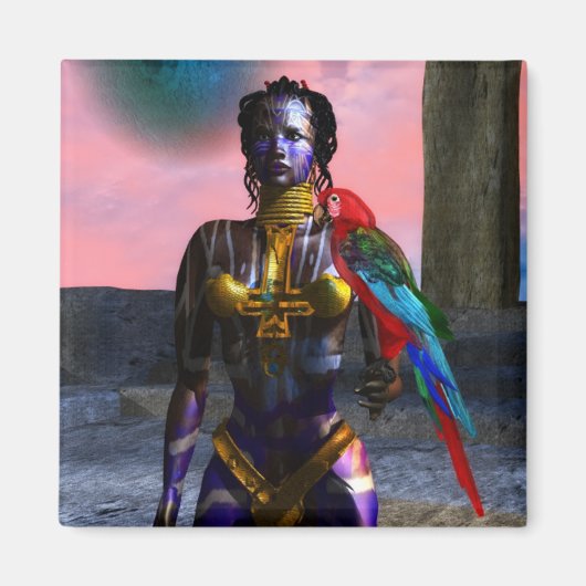 MACAWを持つNORA CYBER WARRIOR マグネット (正面)