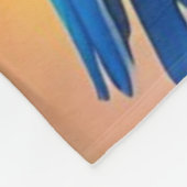 Macawカラフル Parrots On A Branch-45739 フリースブランケット (角)