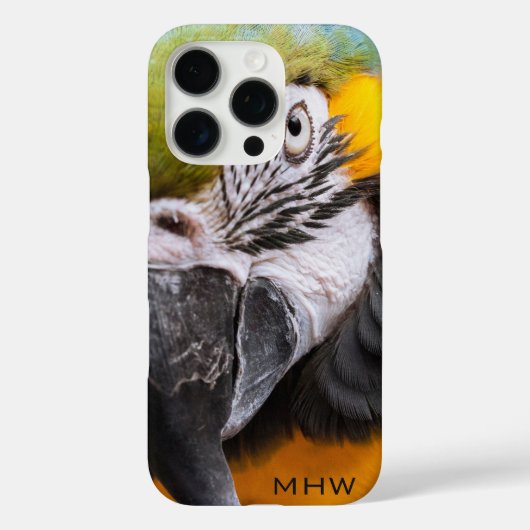 Macawクローズアップカスタムモノグラム電話ケース Case-Mate iPhoneケース (裏面)