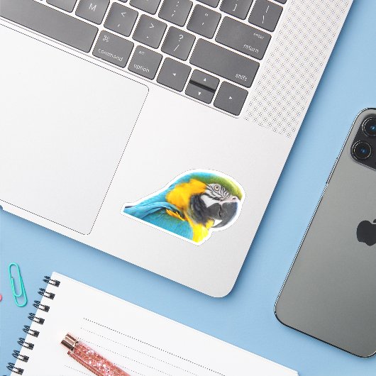 Macaw写真 シール (ノートパソコンとiPhone)