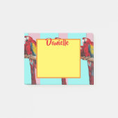 Macaw Parrot Art女性名Post It Notes ポストイット (正面)
