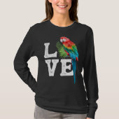 Macaw   Parrot Owner Tee Parrot Artwork Tシャツ (正面)