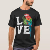 Macaw   Parrot Owner Tee Parrot Artwork Tシャツ (正面)