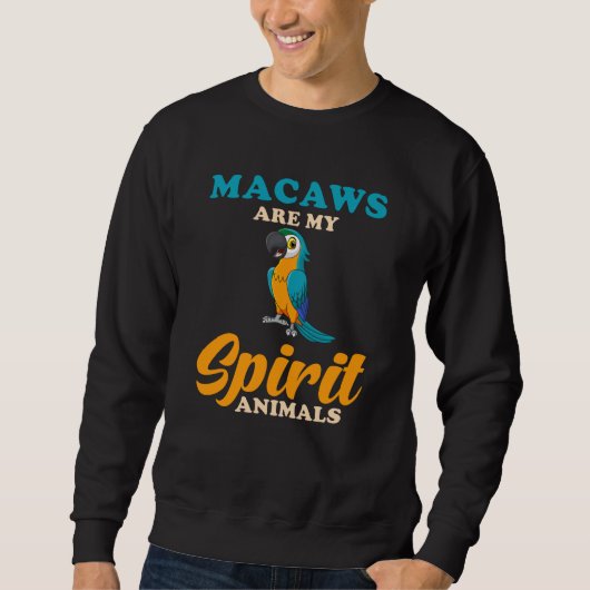 Macaw Parrot Spirit Animal スウェットシャツ (正面)