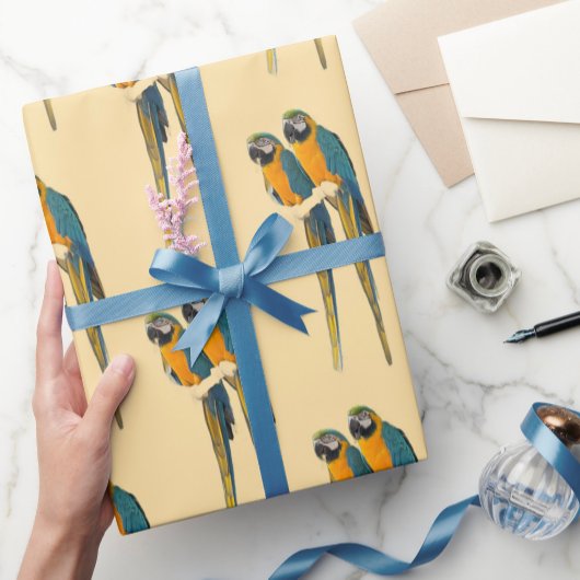 Macaw Parrots Photo Wrapping Paper  ラッピングペーパー