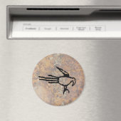 Macaw Petroglyph, Boca Negra Canyon,ニューメキシコ マグネット (インサイチュ (食洗機))