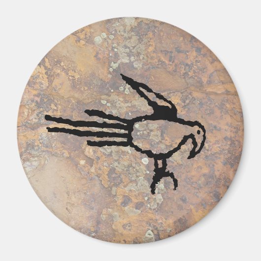 Macaw Petroglyph, Boca Negra Canyon,ニューメキシコ マグネット (正面)