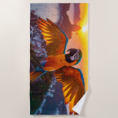 Macaw Rio De Janeiro ビーチタオル (正面)