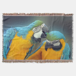 Macaws in love スローブランケット