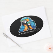Macaws sticker (arara) 楕円形シール (封筒)