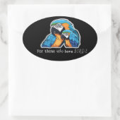 Macaws sticker (arara) 楕円形シール (バッグ)