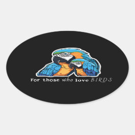 Macaws sticker (arara) 楕円形シール