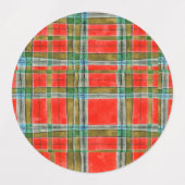 MACBAINタータンチェック防水ラベル ラベル (デザイン2)