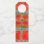 MACBAINタータンチェック2.25x7インチ長糸ラベル ボトルネックタグ (裏面)