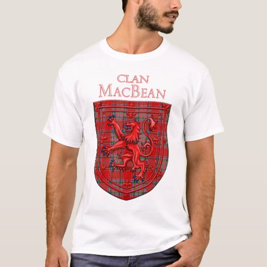 MacBean Tartan Scottish Plaid Lion Rampant Tシャツ (正面)