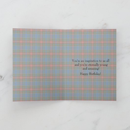 MacBeth Ancient Scottish Tartan Humorous Birthday カード (内部)