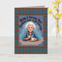MacBeth Ancient Scottish Tartan Humorous Birthday カード