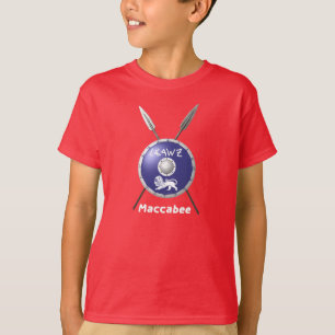 Maccabeeの盾およびやり Tシャツ
