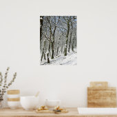 Macclesfield Forest Winter Card Canvas Print ポスター (キッチン)