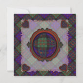 Macdonaldのスコットランドの一族のタータンチェック-格子縞 セーブザデート (裏面)