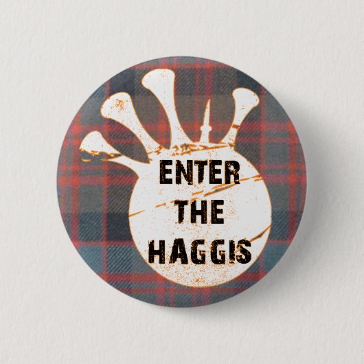 MACDONALDのタータンチェックボタン 缶バッジ (正面)