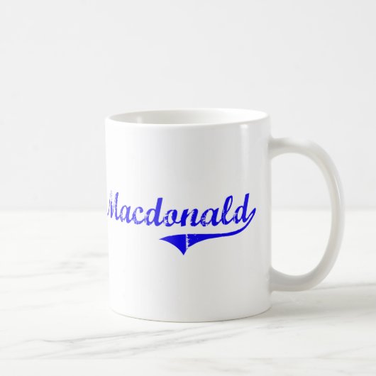 Macdonaldの姓のクラシックなスタイル コーヒーマグカップ (右)