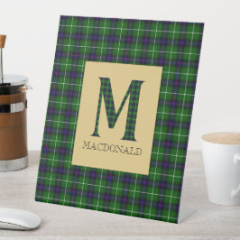 MacDonald タータン モノグラム M 台座サイン