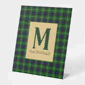 MacDonald タータン モノグラム M 台座サイン (正面)
