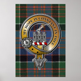 MacDonald Clanranald ターターンパターン & バッジ ポスター