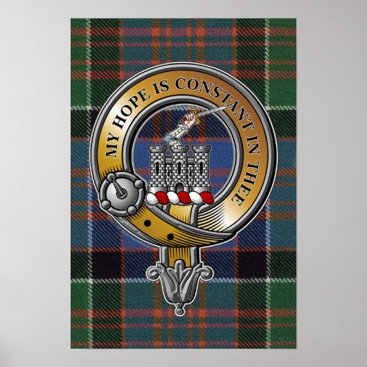 MacDonald Clanranald ターターンパターン & バッジ ポスター (正面)