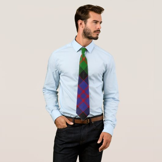MacDonald Scottish Clan Tartan Plaid Pattern ネクタイ (インサイチュ)