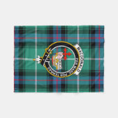 MacDonald Tartan, Badge & Crest Blanket フリースブランケット (正面(横))