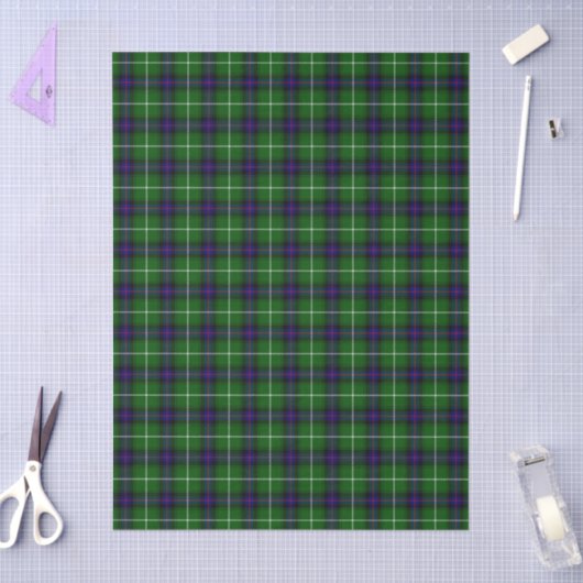 MacDonald tartan green blue plaid 薄葉紙 (クラフト)