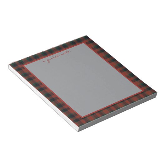MacDuff Hunting Modern Original Scottish Tartan  ノートパッド (アングル)