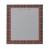 MacDuff Hunting Modern Original Scottish Tartan  ノートパッド (正面)