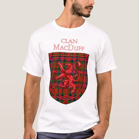 MacDuff Tartan Scottish Plaid Lion Rampant Tシャツ (正面)