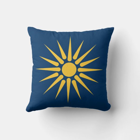 Macedonia Flag on MoJo Pillow クッション (裏面)