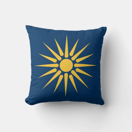 Macedonia Flag on MoJo Pillow クッション (正面)