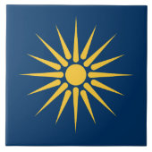 Macedonia Flag on Tile タイル (正面)